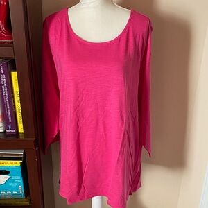 Belle by Kim Gravel Fuchsia Long Sleeve Top